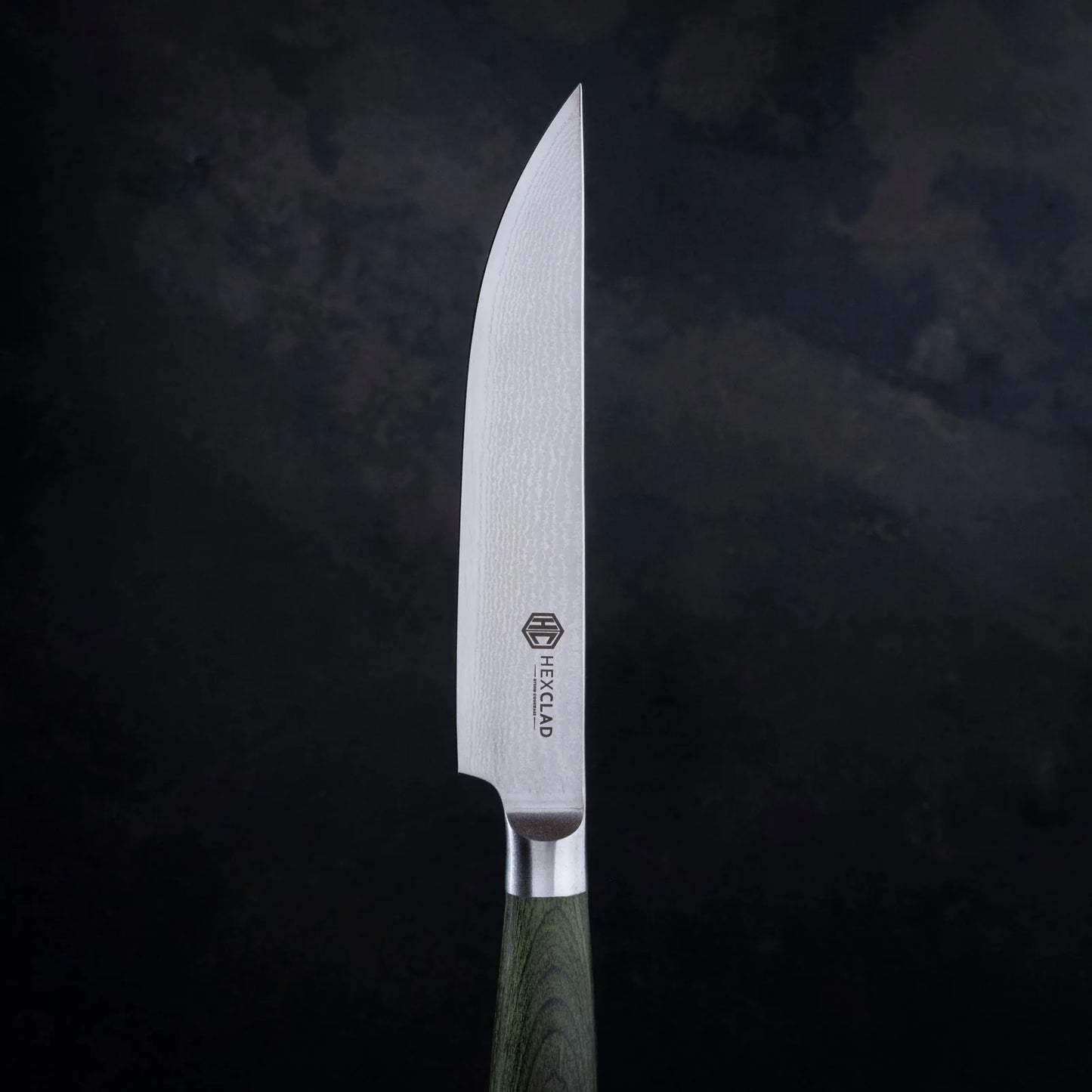 Damascus Steel Steak Knife Set, 8-pc (Green)