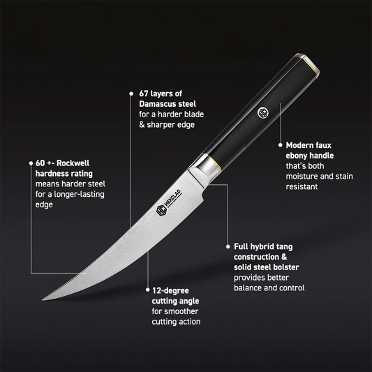 Master Series Damascus Steel Steak Knife Set, 4-pc